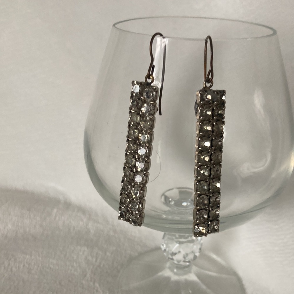 Artisan Crystal Dangle Earrings - image 1